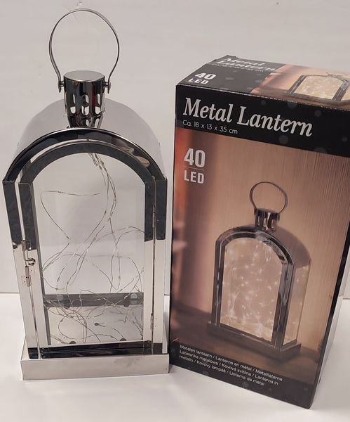 Metal 40 LED Lantern, Christmas Decorations