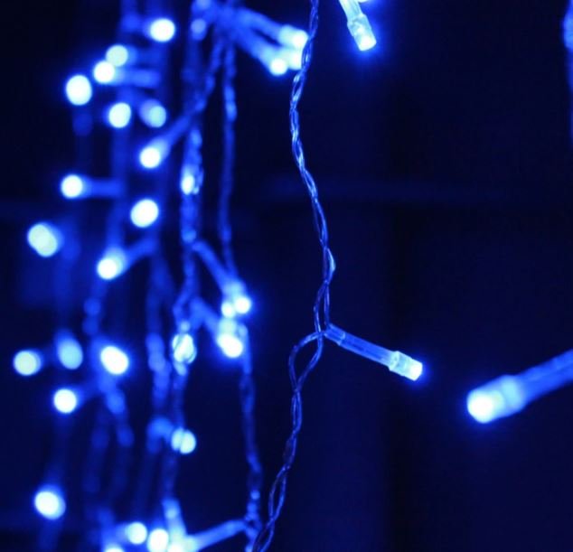 Connectable Curtain Fairy String Light Droop Blue