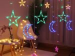 Christmas Lights Moon Star Lamp LED String Curtain