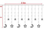 Christmas Lights Moon Star Lamp LED String Curtain