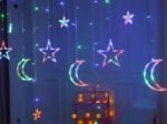 Christmas Lights Moon Star Lamp LED String Curtain