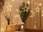 Christmas Lights Moon Star Lamp LED String Curtain