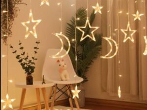Christmas Lights Moon Star Lamp LED String Curtain