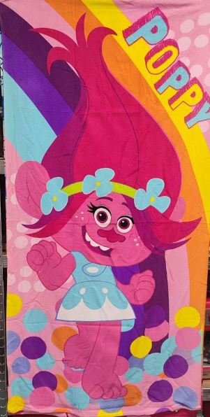 Girls Trolls Bath Towels 140x70cm