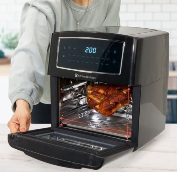 KitchenBrothers XXL Hot Air Fryer 12 Liters 1500w