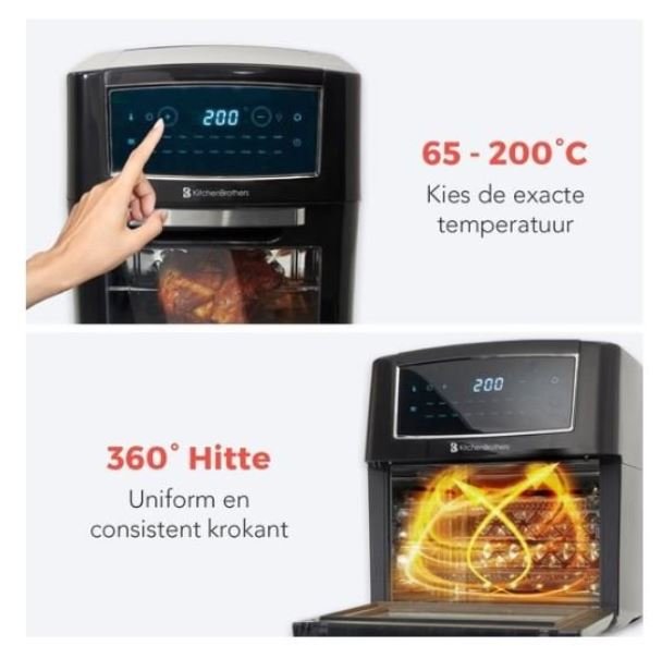 KitchenBrothers XXL Hot Air Fryer 12 Liters 1500w