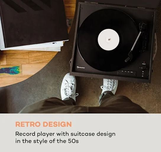 Auna Sarah Ann DAB Retro Vinyl Record Player FM