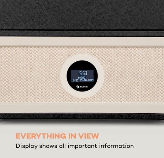 Auna Sarah Ann DAB Retro Vinyl Record Player FM
