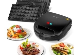 3 in 1 Sandwich Grill Waffle Maker 750w, Non-stick