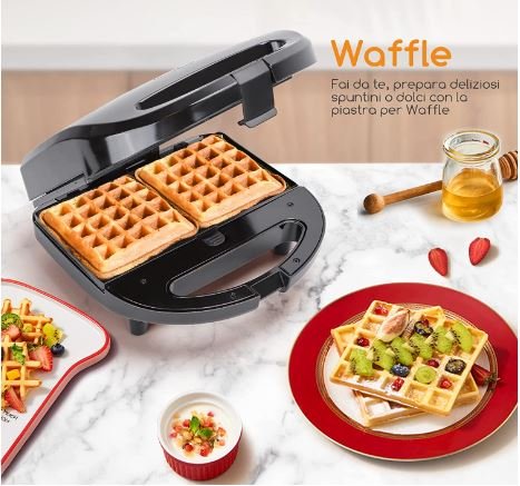 3 in 1 Sandwich Grill Waffle Maker 750w, Non-stick