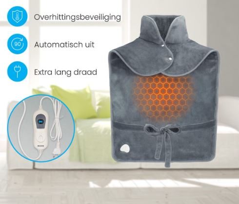 LifeGoods Electric Heat Pad ,Neck and Shoulders ,Washable