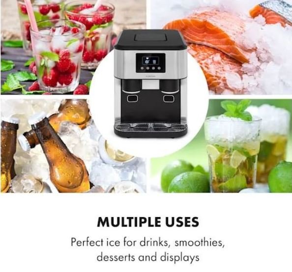 Klarstein Powerful 3-in-1 Ice Cubes Maker ,Crushed Ice