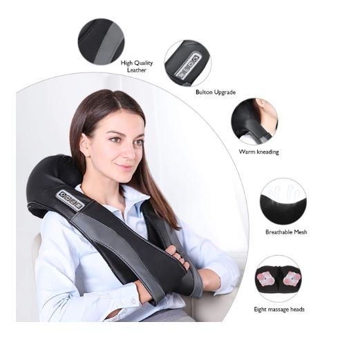 Shiatsu Back Neck and Shoulder Massager Heat Function