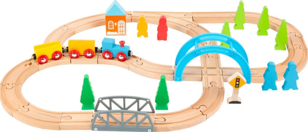 New Children's Big Journey Wooden Toy Train