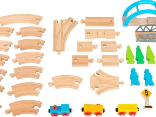 New Children's Big Journey Wooden Toy Train