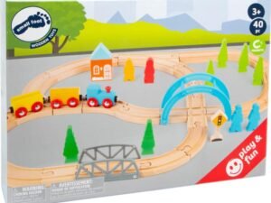 New Children's Big Journey Wooden Toy Train