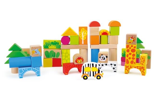 New Wooden Blocks Zoo Toy
