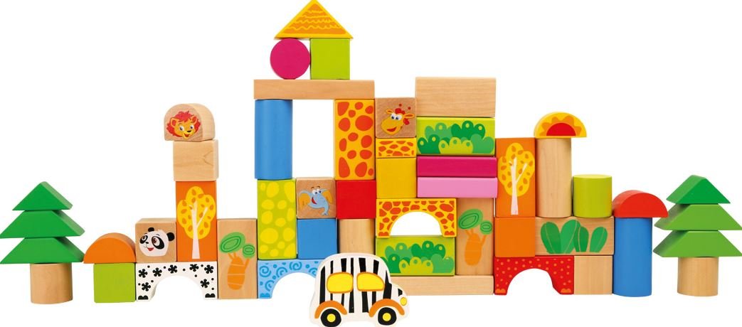 New Wooden Blocks Zoo Toy