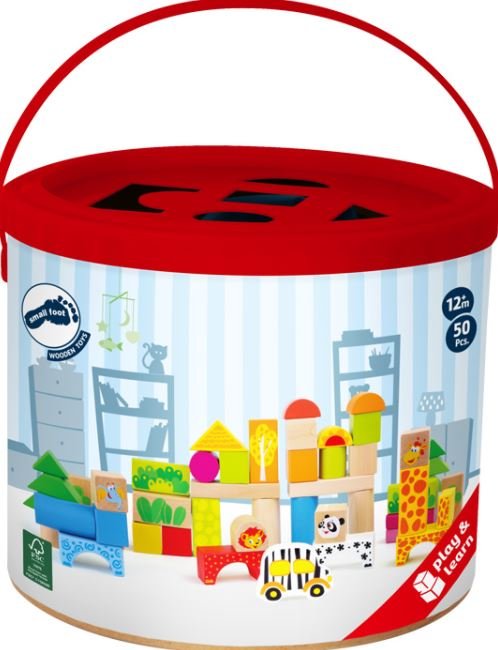 New Wooden Blocks Zoo Toy