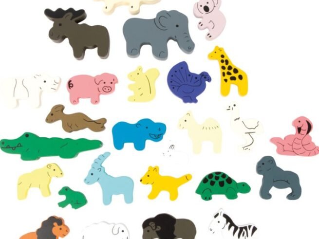 Shape-Fitting Car Bus Animals Educational Toys