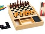 New Classic Games 4 in 1 Chess Dominoes Draughts and Backgammon