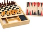 New Classic Games 4 in 1 Chess Dominoes Draughts and Backgammon