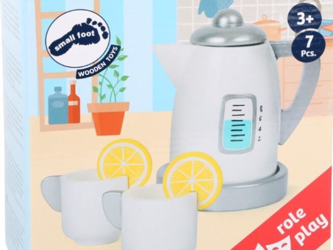 New Children's Tea Set with Kettle for Play Kitchens