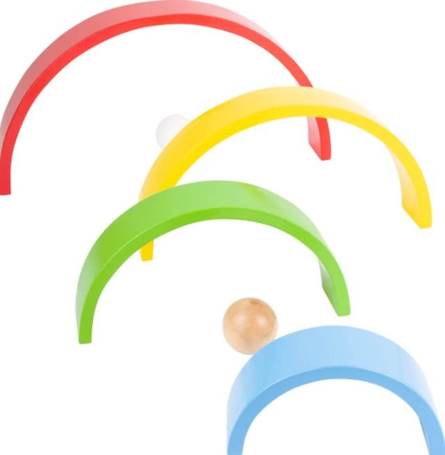 New Children's Wooden Building Blocks Rainbow XL