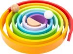 New Children's Wooden Building Blocks Rainbow XL