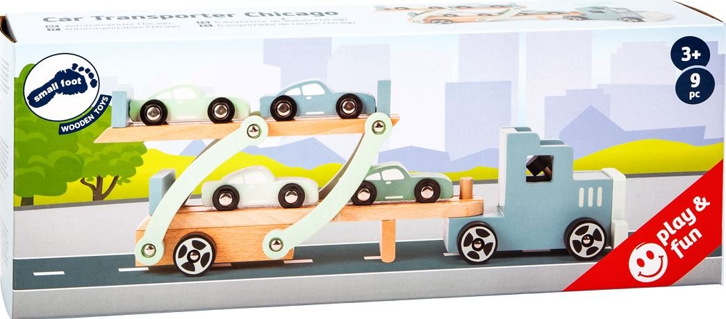 New Children's Wooden Car Transporter Chicago