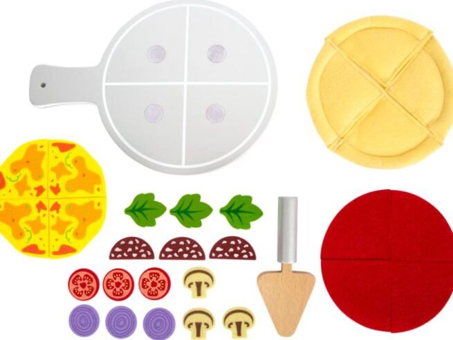 New Children's Pizza of fabric with Plate