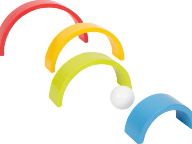 New Children's Wooden Building Blocks Rainbow XL