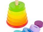 New Stacking Tower, large Rainbow Kids Children Wooden Toys
