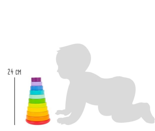 New Stacking Tower, large Rainbow Kids Children Wooden Toys