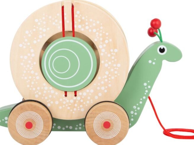 New Children's Baby Pull-Along Shape-Fitting Snail