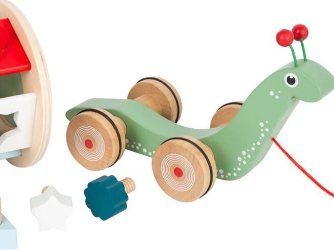 New Children's Baby Pull-Along Shape-Fitting Snail