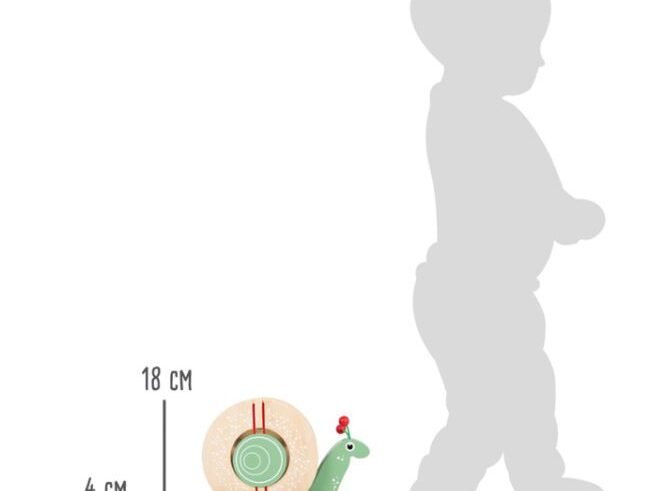 New Children's Baby Pull-Along Shape-Fitting Snail