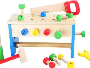 New Children's Toolbox and Workbench, 2 in 1 Wooden