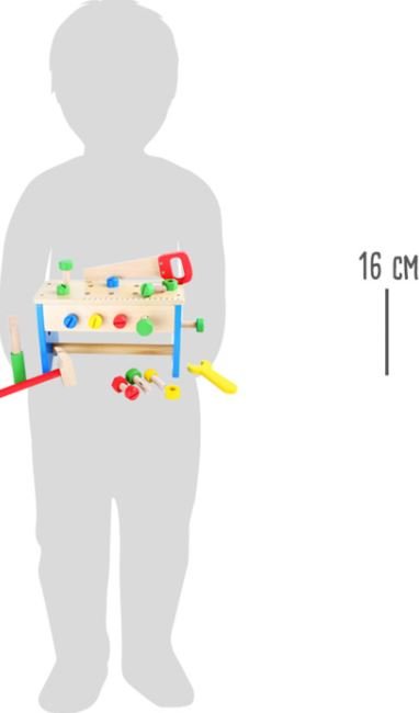 New Children's Toolbox and Workbench, 2 in 1 Wooden