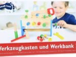 New Children's Toolbox and Workbench, 2 in 1 Wooden