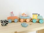 New Pastel Wooden Train Children's Toy