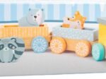 New Pastel Wooden Train Children's Toy