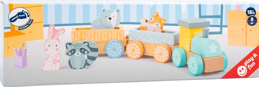 New Pastel Wooden Train Children's Toy