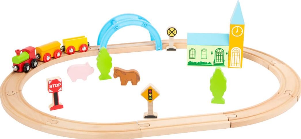 New Children's City and Countryside Wooden Toy Train