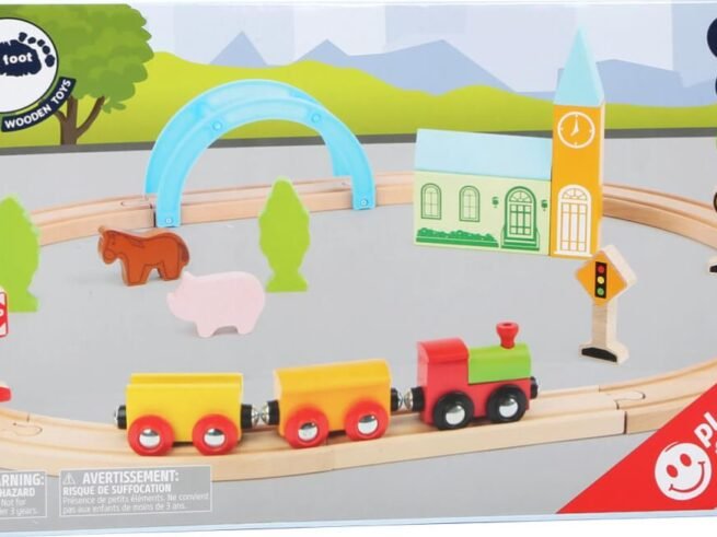 New Children's City and Countryside Wooden Toy Train