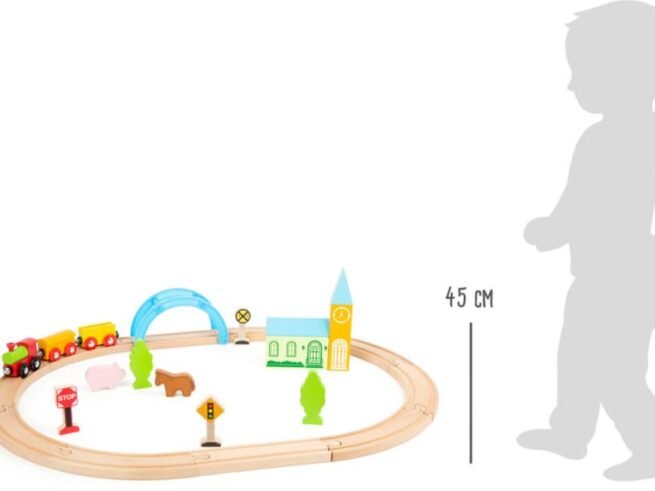 New Children's City and Countryside Wooden Toy Train