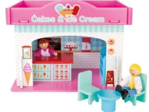 Wooden Toy Playhouse Ice Cream Shop with Accessories