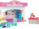 Wooden Toy Playhouse Ice Cream Shop with Accessories