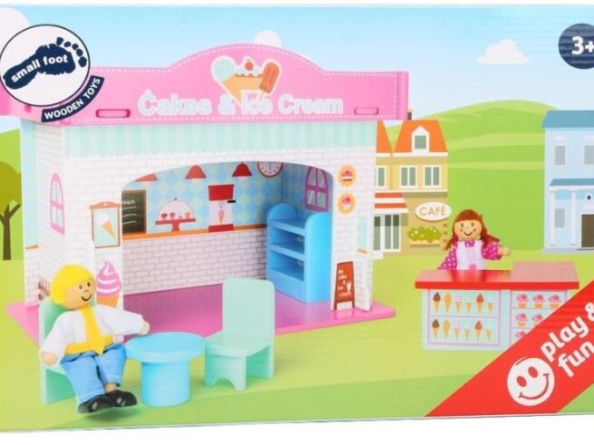 Wooden Toy Playhouse Ice Cream Shop with Accessories