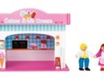 Wooden Toy Playhouse Ice Cream Shop with Accessories